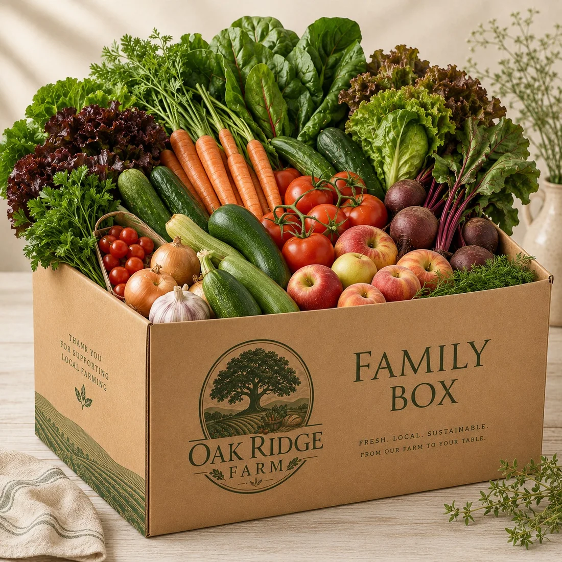 Family Box example from Oak Ridge Farm