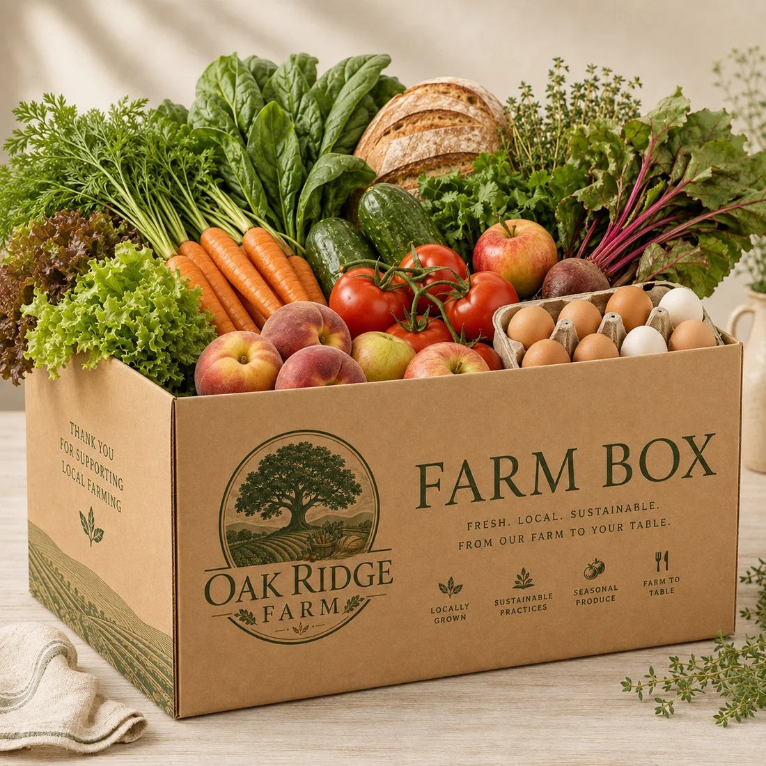 Farm Box example from Oak Ridge Farm