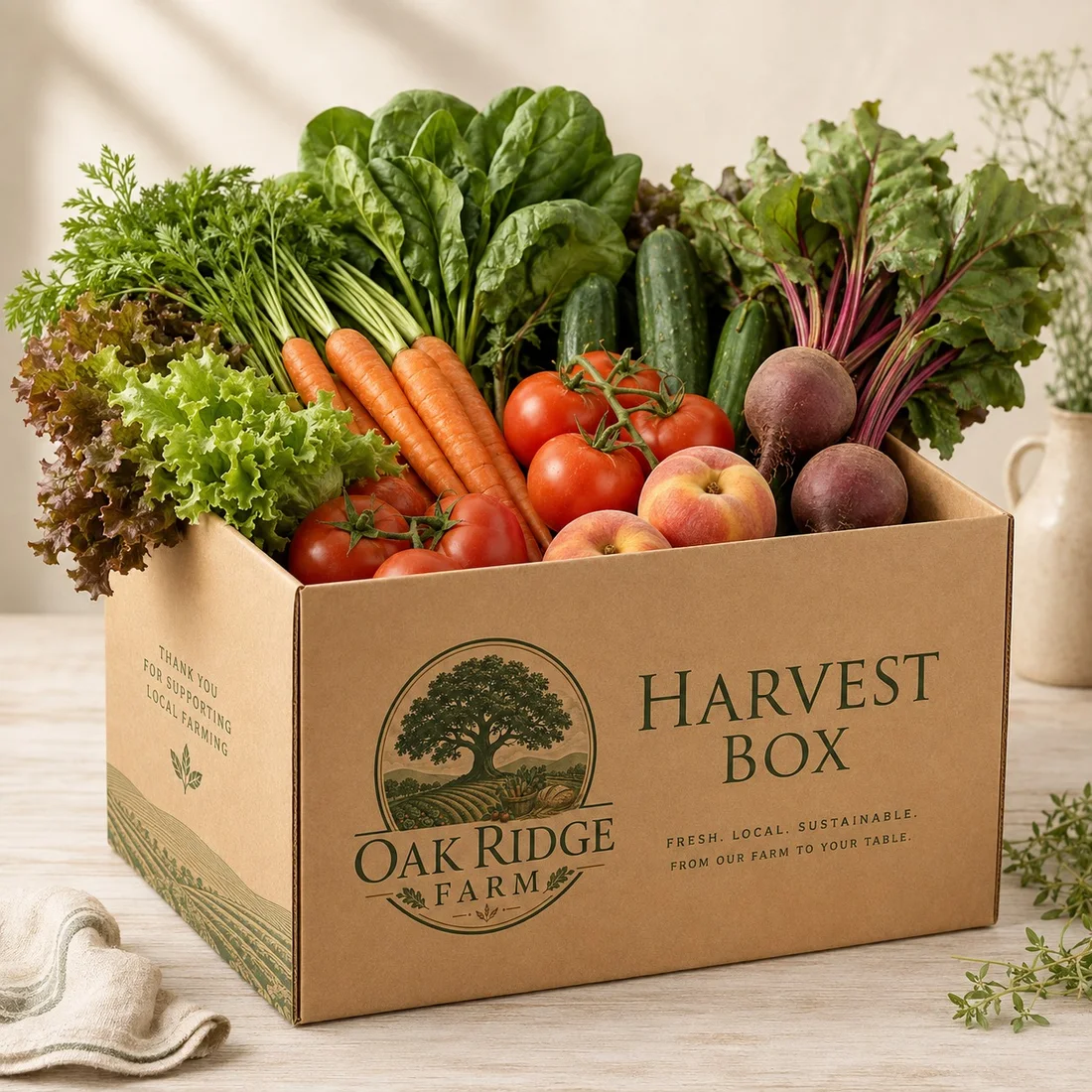 Harvest Box example from Oak Ridge Farm